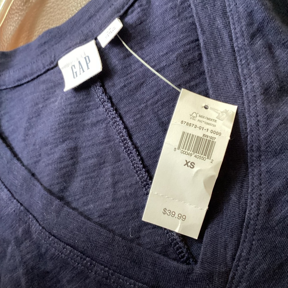 GAP Long Navy Blue Sleeveless Cotton Dress NWT Misses size XS - Picture 4 of 6